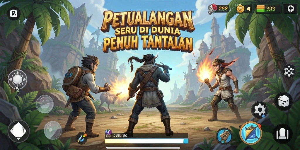 Screenshot utama 898A menampilkan gameplay yang penuh aksi petualangan.