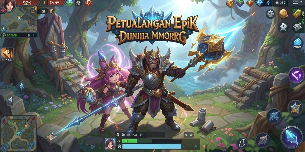 Tampilan gameplay 9ZK yang memikat dalam dunia MMORPG.