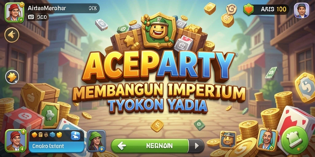 Tampilan gameplay ACEPARTY yang menakjubkan dan mendetail.