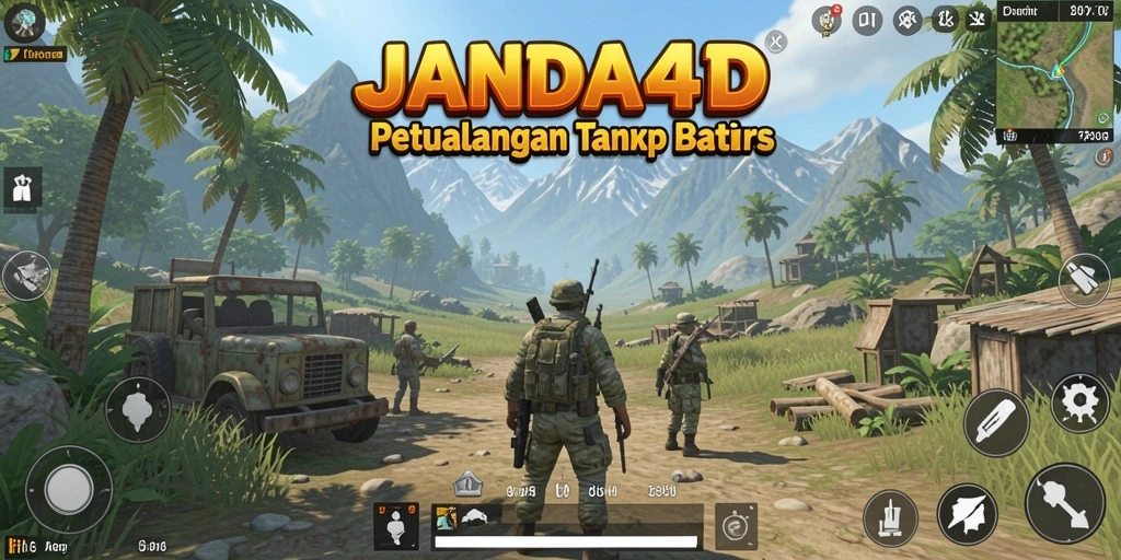 Tangkapan layar gameplay <strong>JANDA4D</strong> yang menampilkan dunia terbuka yang luas dan interaktif.