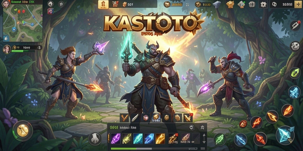 Tampilan aksi yang mendebarkan dari KASTOTO di layar gameplay.