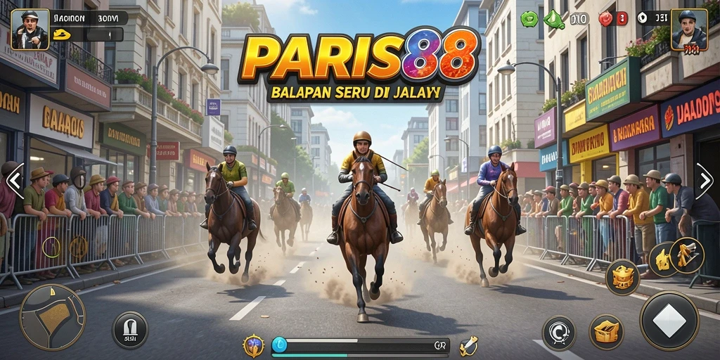 Gameplay balapan yang seru dan mendebarkan di PARIS88.