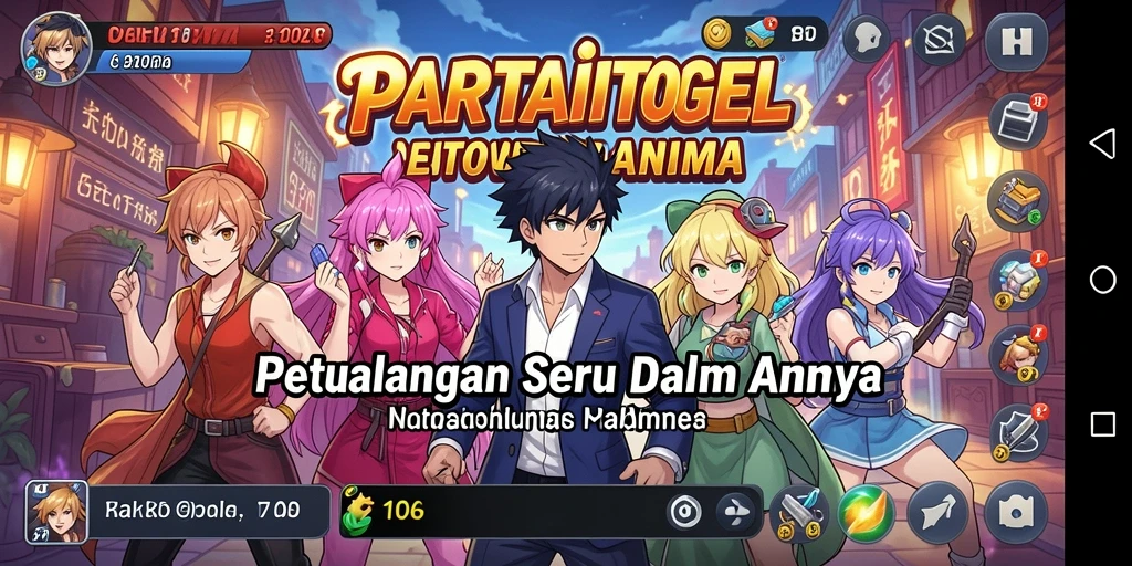 Tampilan menarik dari gameplay dalam dunia Anime.