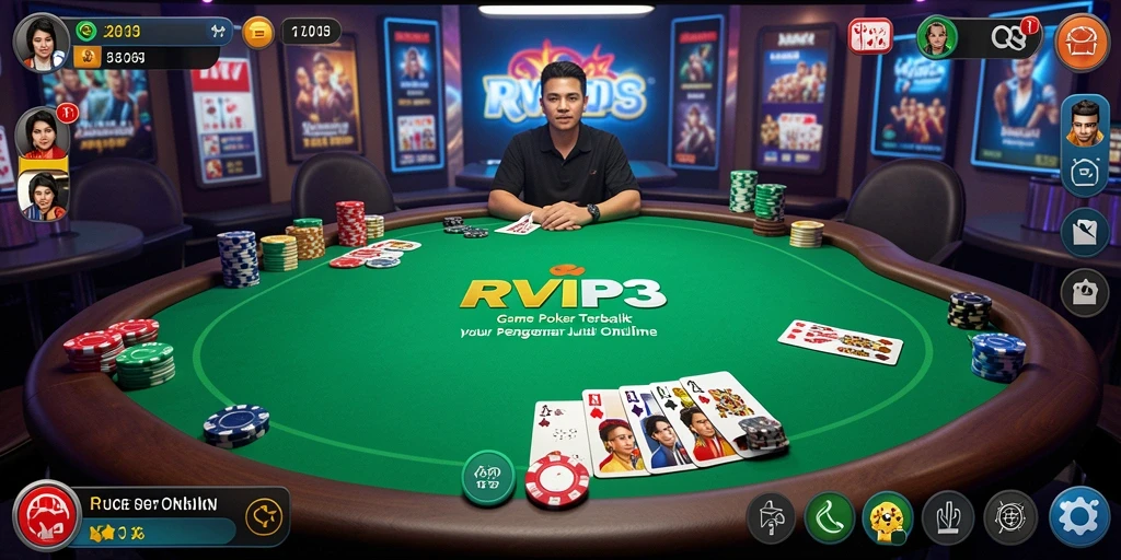 Tampilan menarik dan gameplay Poker seru di RVIP3.