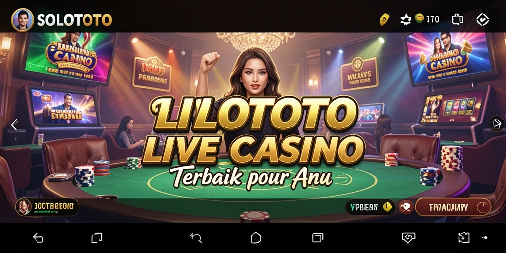 Tampilan menarik dari permainan Live Casino SOLOTOTO dengan dealer profesional.