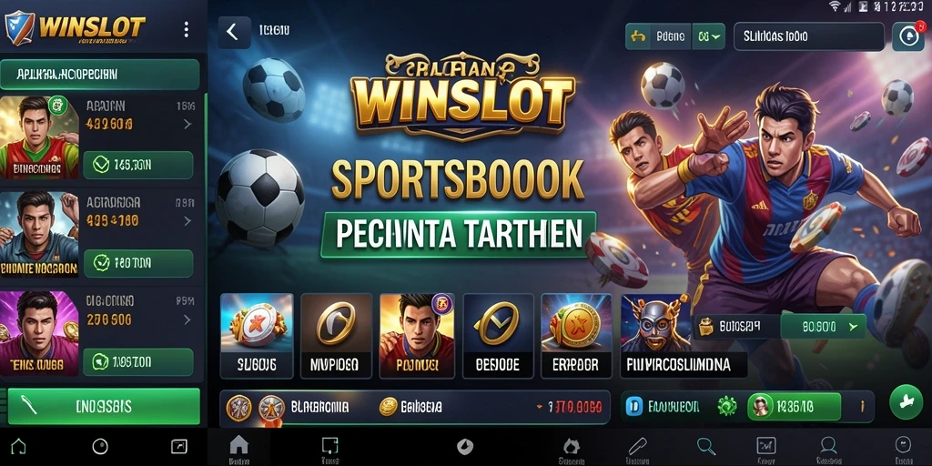 Tampilan screenshot WINSLOT yang menunjukkan antarmuka taruhan olahraga.